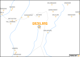 map of Gaz-e Lang