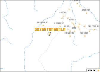 map of Gazestān-e Bālā