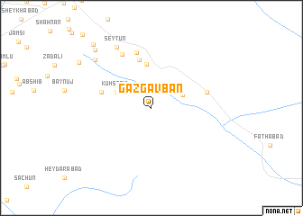 map of Gaz Gāvbān