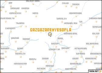map of Gazgazāreh-ye Soflá