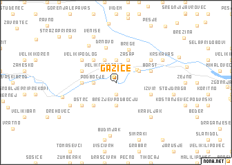 map of Gazice