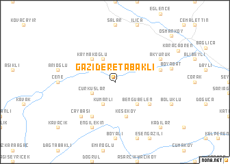 map of Gazideretabaklı