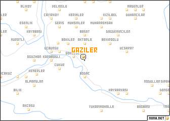 map of Gaziler