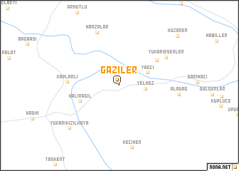 map of Gaziler