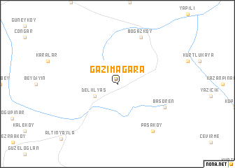 map of Gazimağara