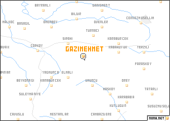 map of Gazimehmet