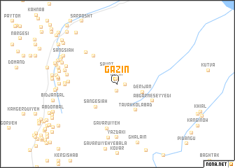 map of Gazīn