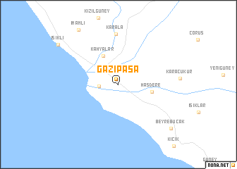 map of Gazipaşa