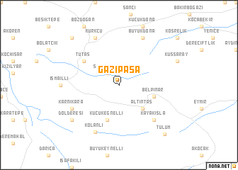 map of Gazipaşa