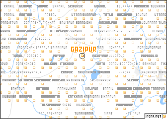 map of Gāzipur