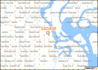 map of Gāzipur