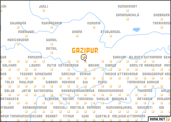 map of Gāzipur