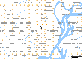 map of Gāzipur