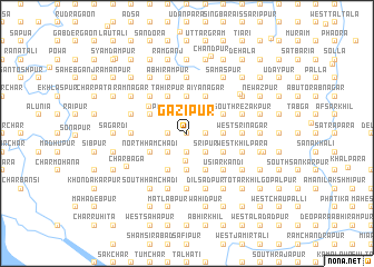 map of Gāzīpur