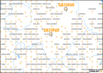 map of Gāzipur