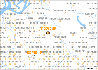 map of Gāzipur