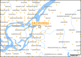 map of Gāzirkāndi
