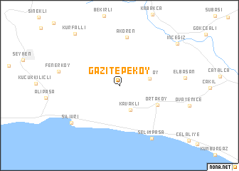 map of Gazitepekōy