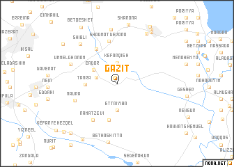 map of Gazit
