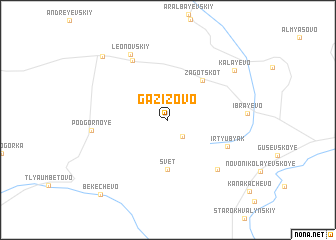 map of Gazizovo