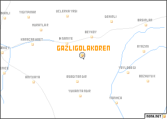 map of Gazligölakören
