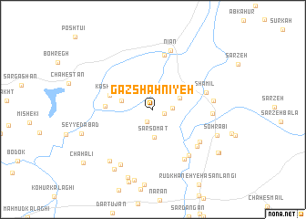 map of Gaz Shahnīyeh