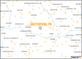 map of Gazţāf-e ‘Olyā