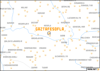 map of Gazţāf-e Soflá