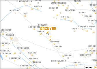map of Gazūyeh