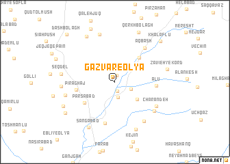 map of Gazvar-e ‘Olyā