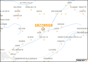 map of Gazzaniga