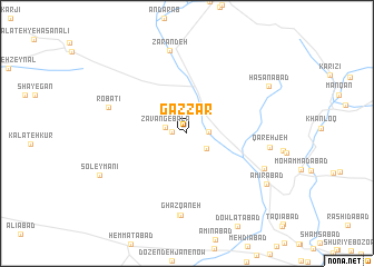 map of Gaz̄z̄ār