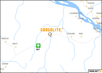 map of Gbadolite