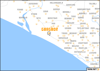 map of Gbagbor