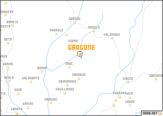 map of Gbagoné