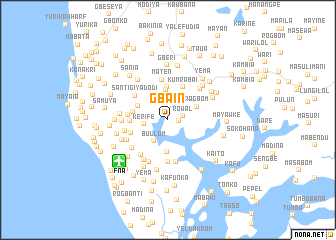 map of Gbain