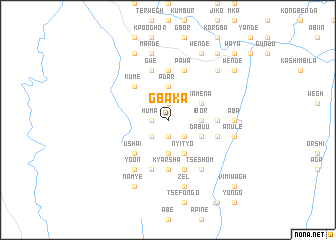 map of Gbaka