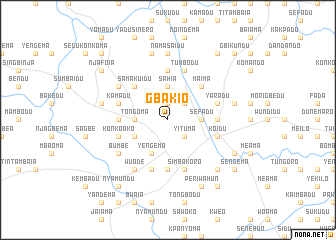 map of Gbakio