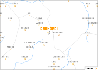 map of Gbakopai