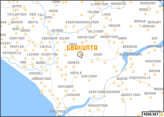 map of Gbakunta