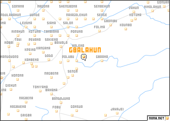 map of Gbalahun