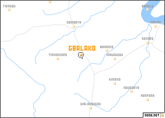 map of Gbalako