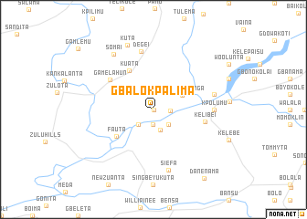 map of Gbalokpalima