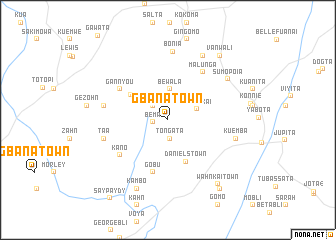 map of Gbana Town