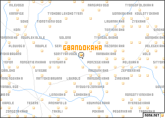 map of Gbandokaha