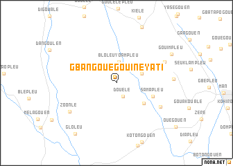 map of Gbangouégouiné Yati