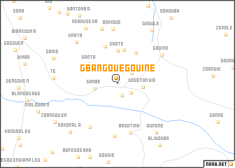 map of Gbangouégouiné
