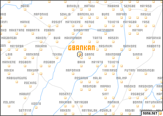 map of Gbankan