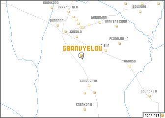 map of Gbanvyélou