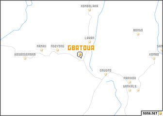map of Gbatoua